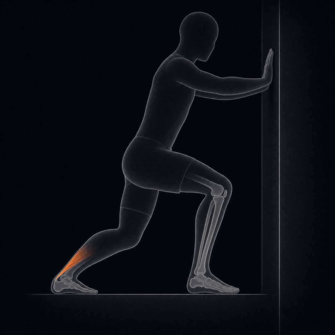 Wall Calf Stretch, Knee Bent (Soleus)