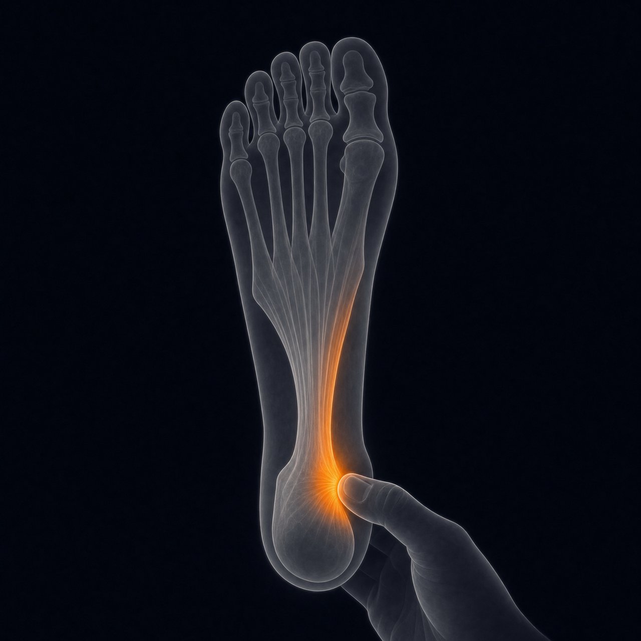 Heel Palpation Map for Plantar Fasciitis
